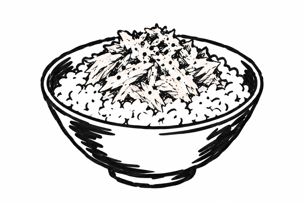AI-generated marker-style illustration of Lemon-Pepper Tuna Rice