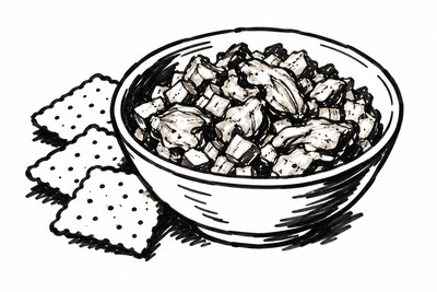 AI-generated marker-style illustration of Smoked-Oyster Cracker Salad