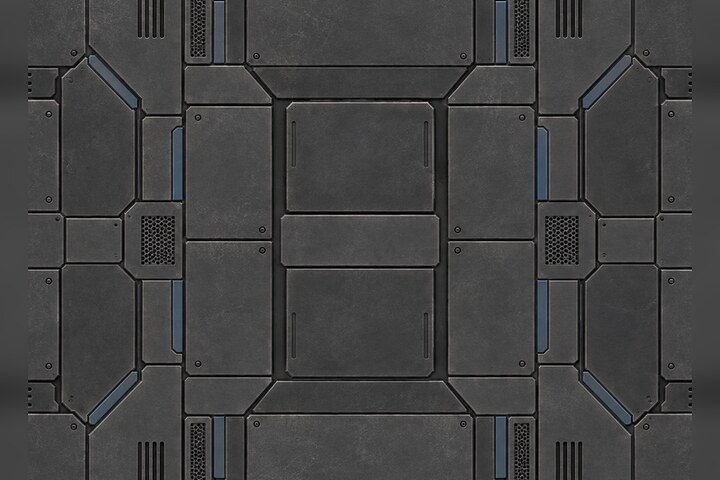 Sci-Fi Panel seamless tileable material preview