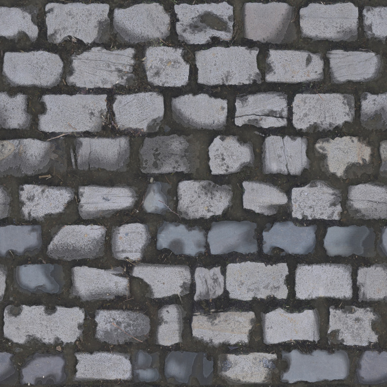 Wet Gray Cobbles texture