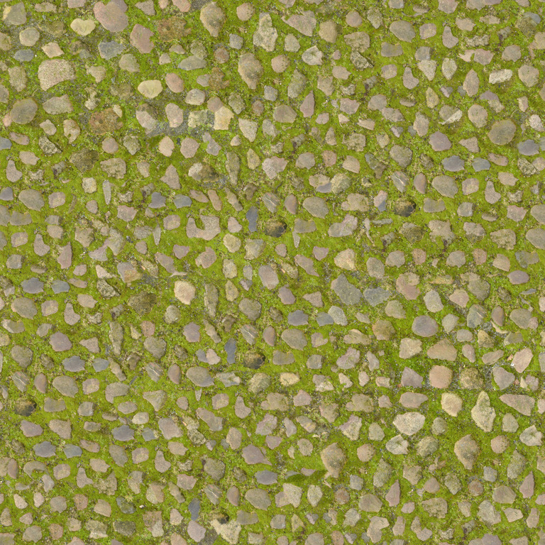 Mossy Pebble Paving texture