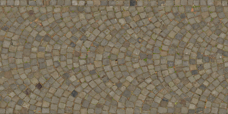 Pale Fan-Pattern Cobblestones texture