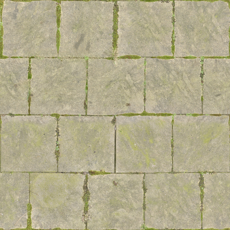 Mossy Gray Stone Tiles texture