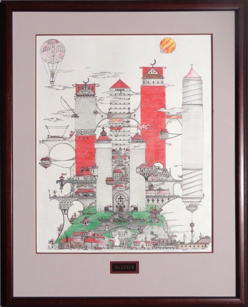 framed color towers