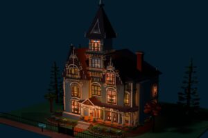 Carson Mansion 3D model preview