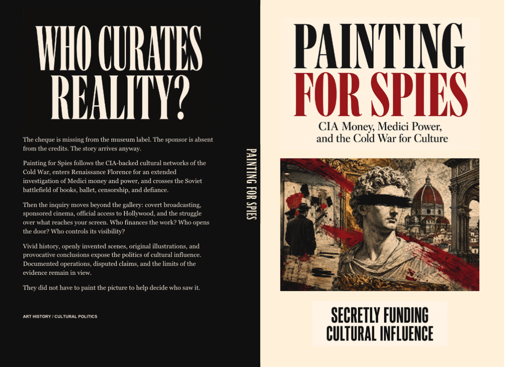 Front and back cover of Painting for Spies: CIA Money, Medici Power, and the Cold War for Culture
