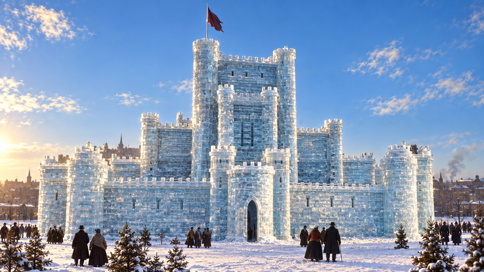 AI-assisted historical reconstruction of The Palace That Could Not Outlast Winter; not an archival photograph. Interpretive details may differ from the historical record.