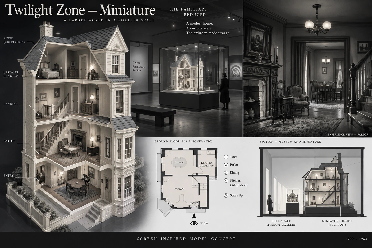 Set model design board for The Twilight Zone: Miniature.