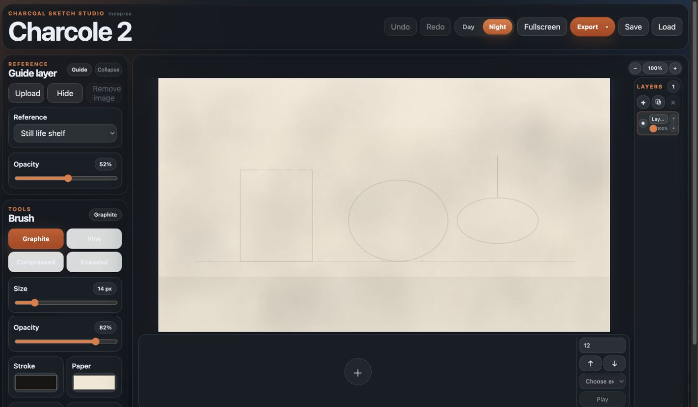 Charcole application screenshot