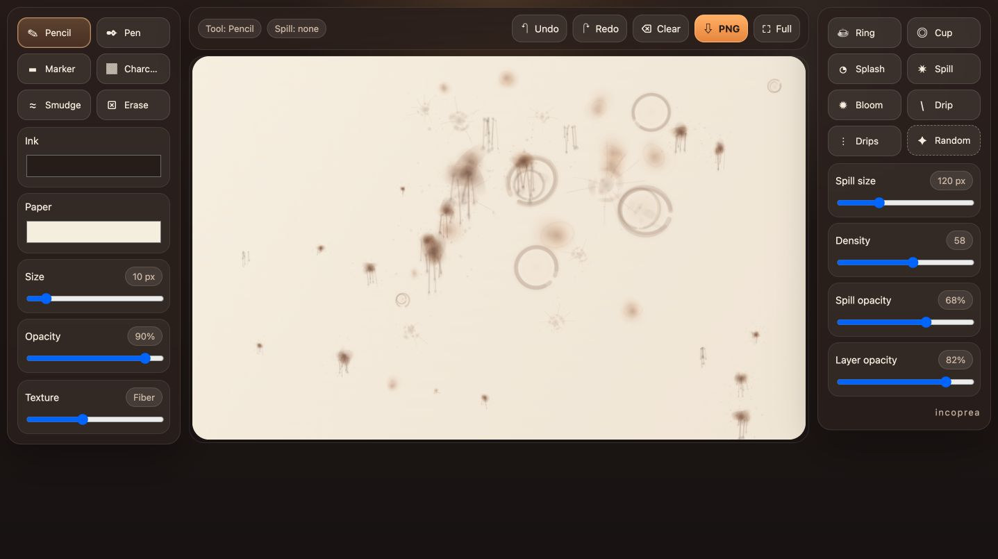 Coffee Spill application screenshot