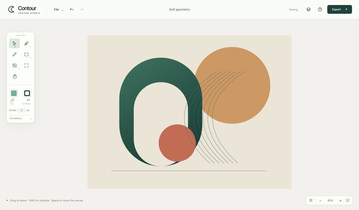 Contour application screenshot