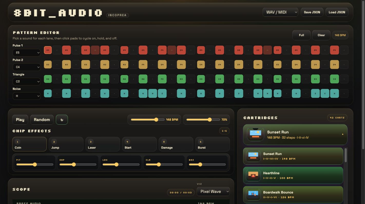 8-Bit Audio application screenshot