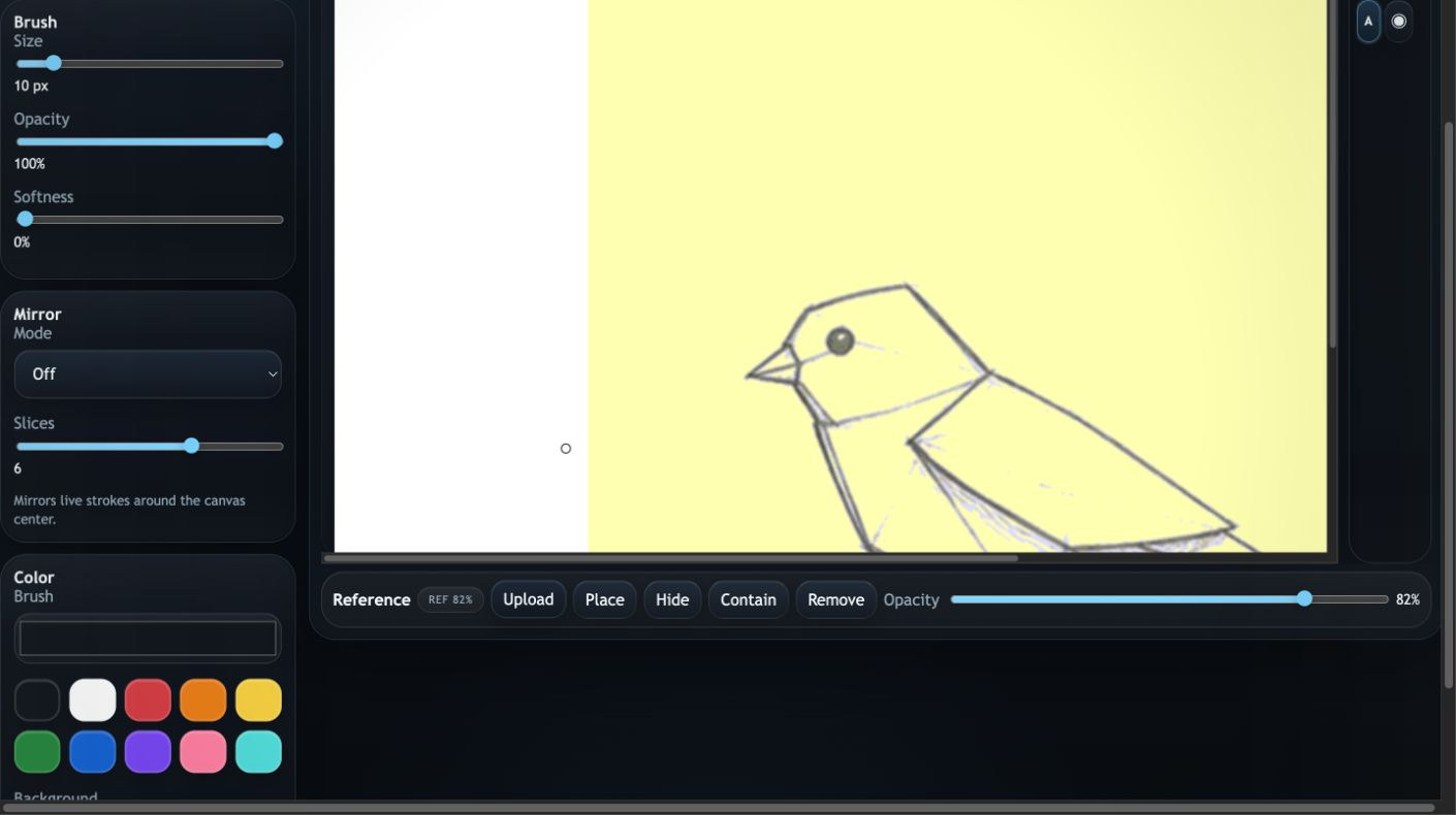 Mirror Draw application screenshot