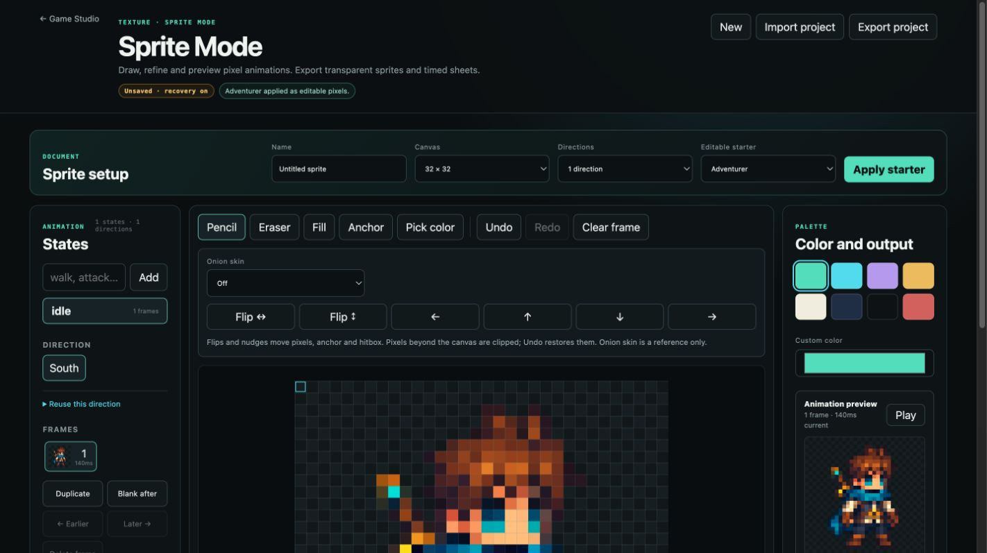 Sprite Mode application screenshot