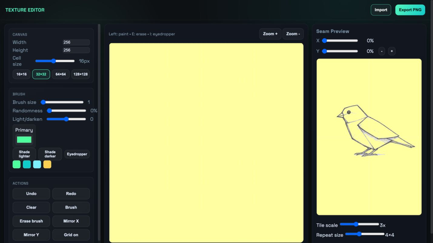 Texture Editor application screenshot