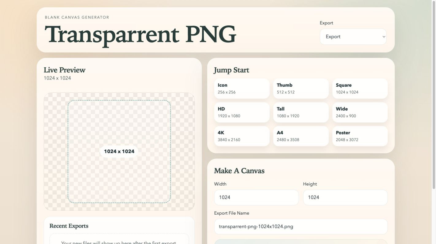 Transparent PNG application screenshot