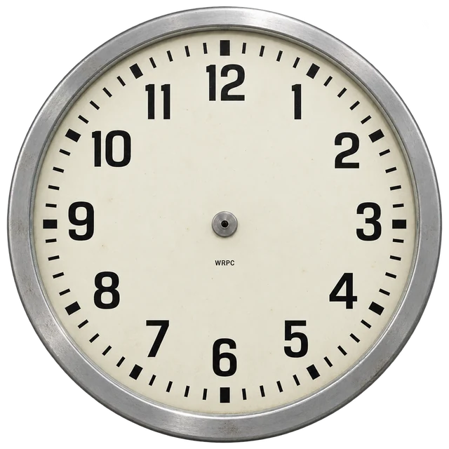 WRPC vintage school clock face